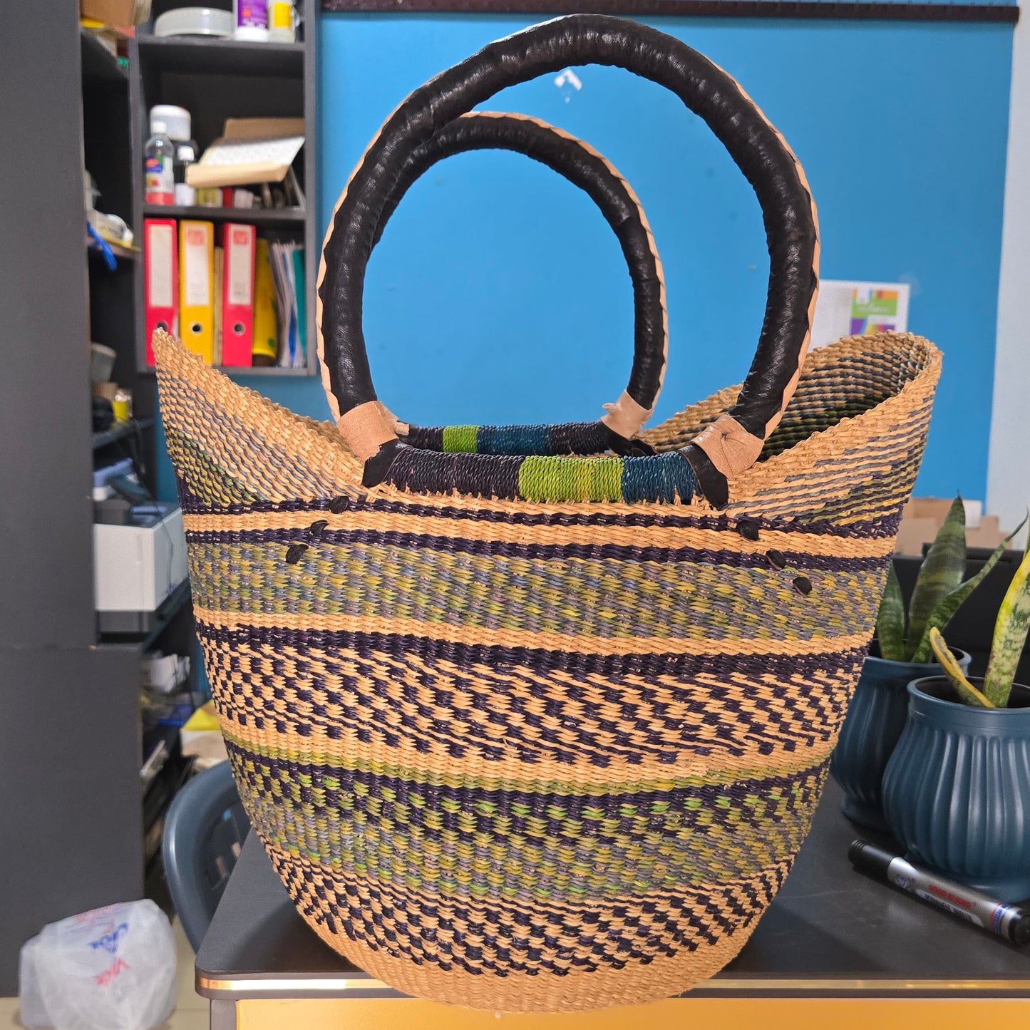 Kente Shopper Basket - XXL