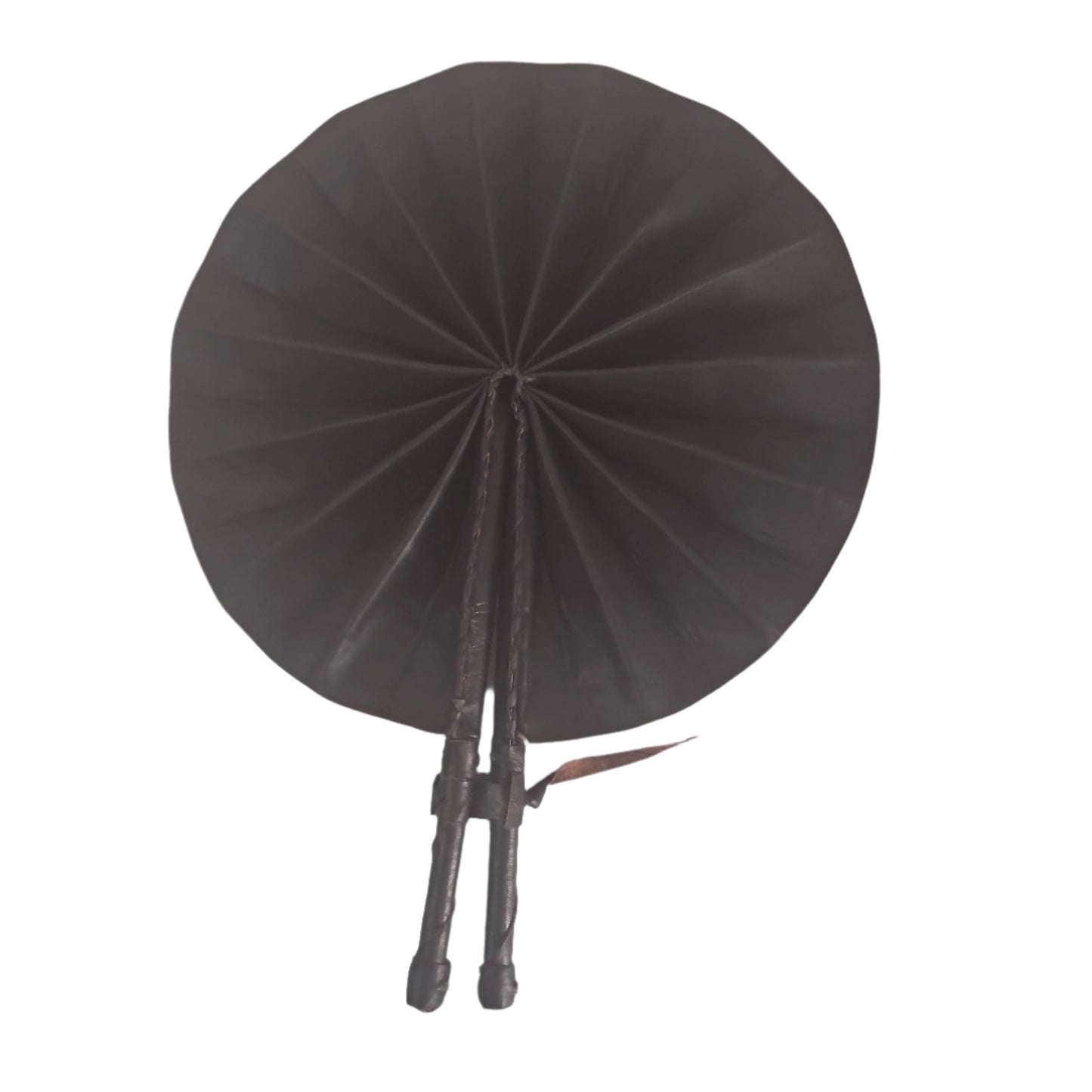 Ghanaian Plain Fabric Fan - PF001 Black