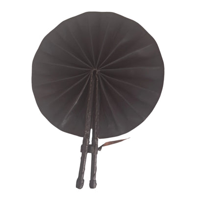 Ghanaian Plain Fabric Fan - PF001 Black