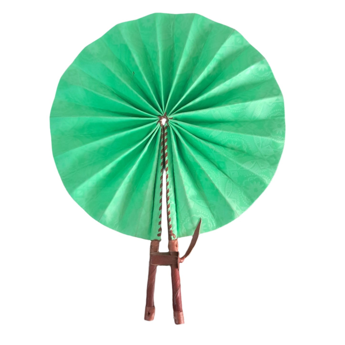 Ghanaian Plain Fabric Fan - PF007 Mint Green