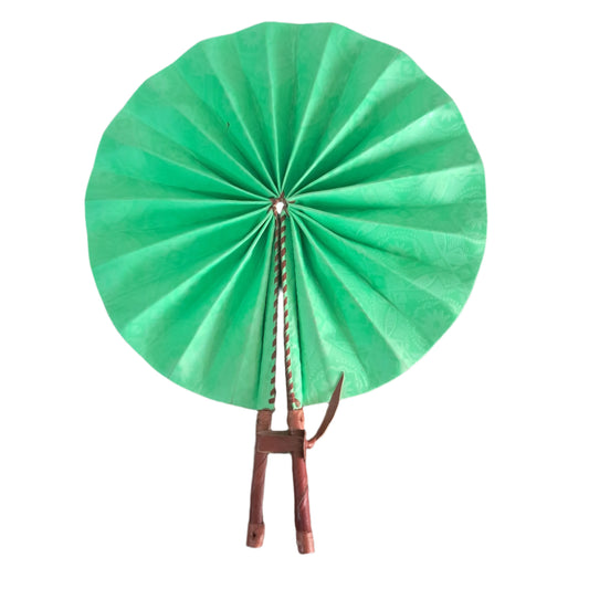Ghanaian Plain Fabric Fan - PF007 Mint Green