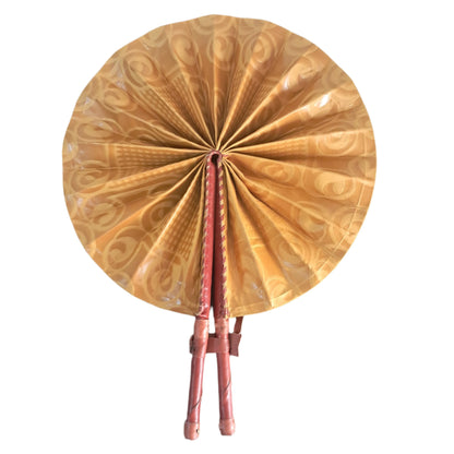 Ghanaian Plain Fabric Fan - PF002  Brown