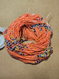Orange Waist Beads with Mix Crystals – Handmade African Tie-On
