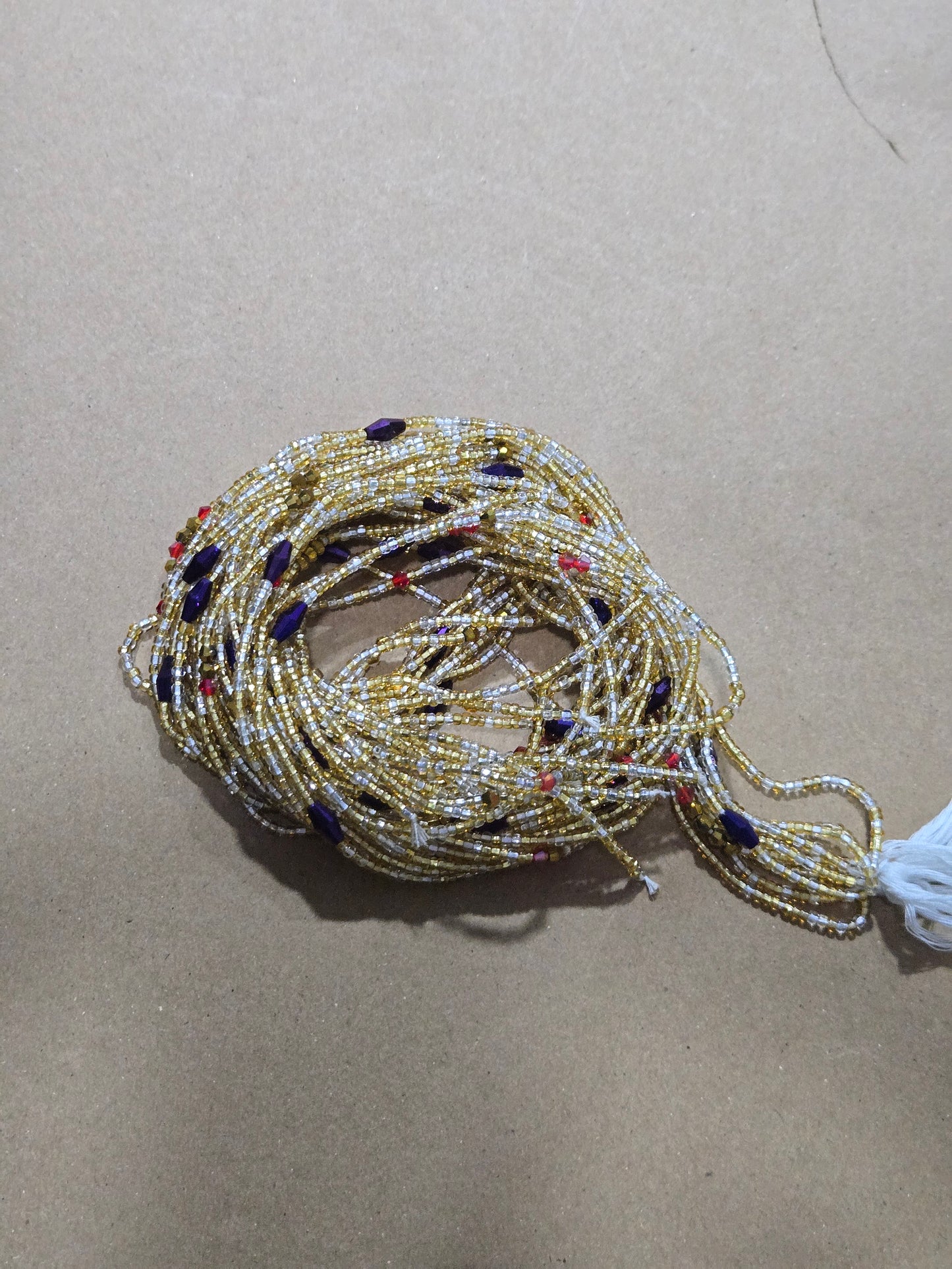 Mixed Waist Beads with  Crystals – Handmade African Tie-On
