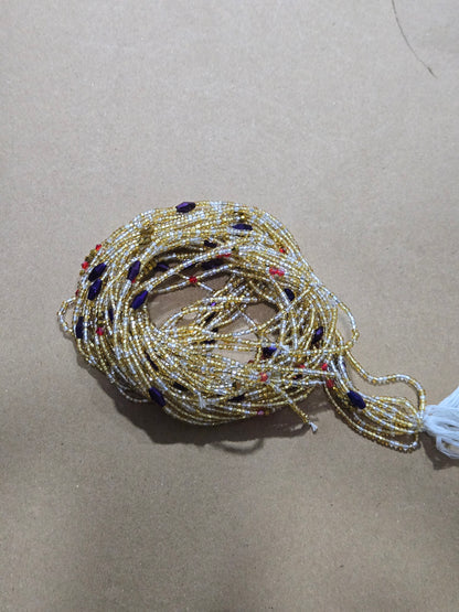 Mixed Waist Beads with  Crystals – Handmade African Tie-On
