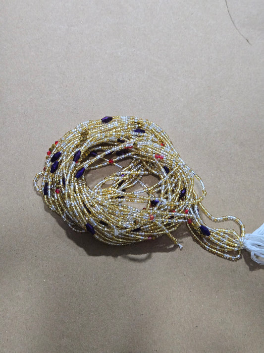Mixed Waist Beads with  Crystals – Handmade African Tie-On