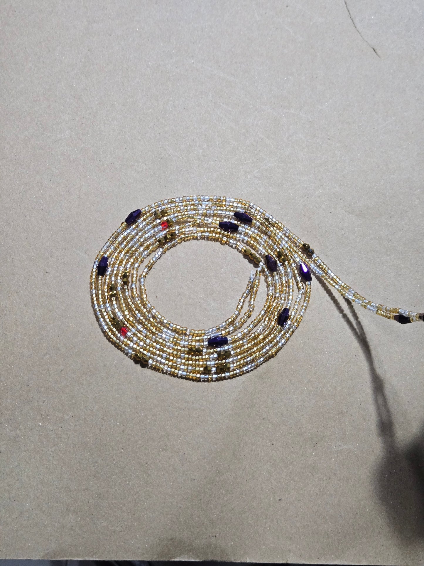 Mixed Waist Beads with  Crystals – Handmade African Tie-On