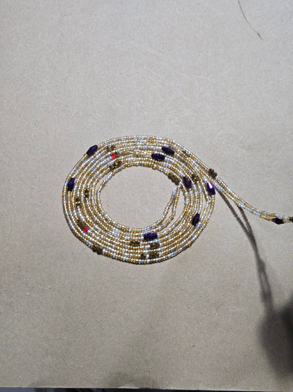 Mixed Waist Beads with  Crystals – Handmade African Tie-On