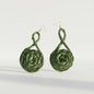 Green Raffia earring