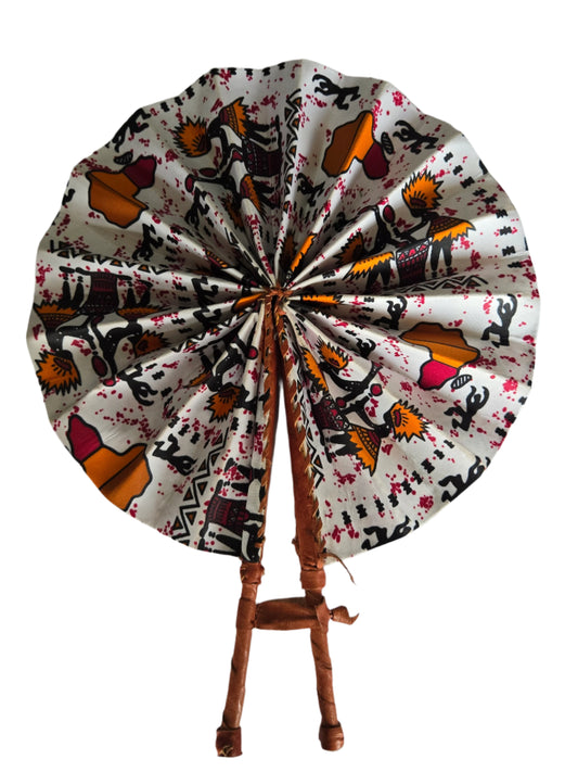 Ghanaian Fabric Fan - AB109